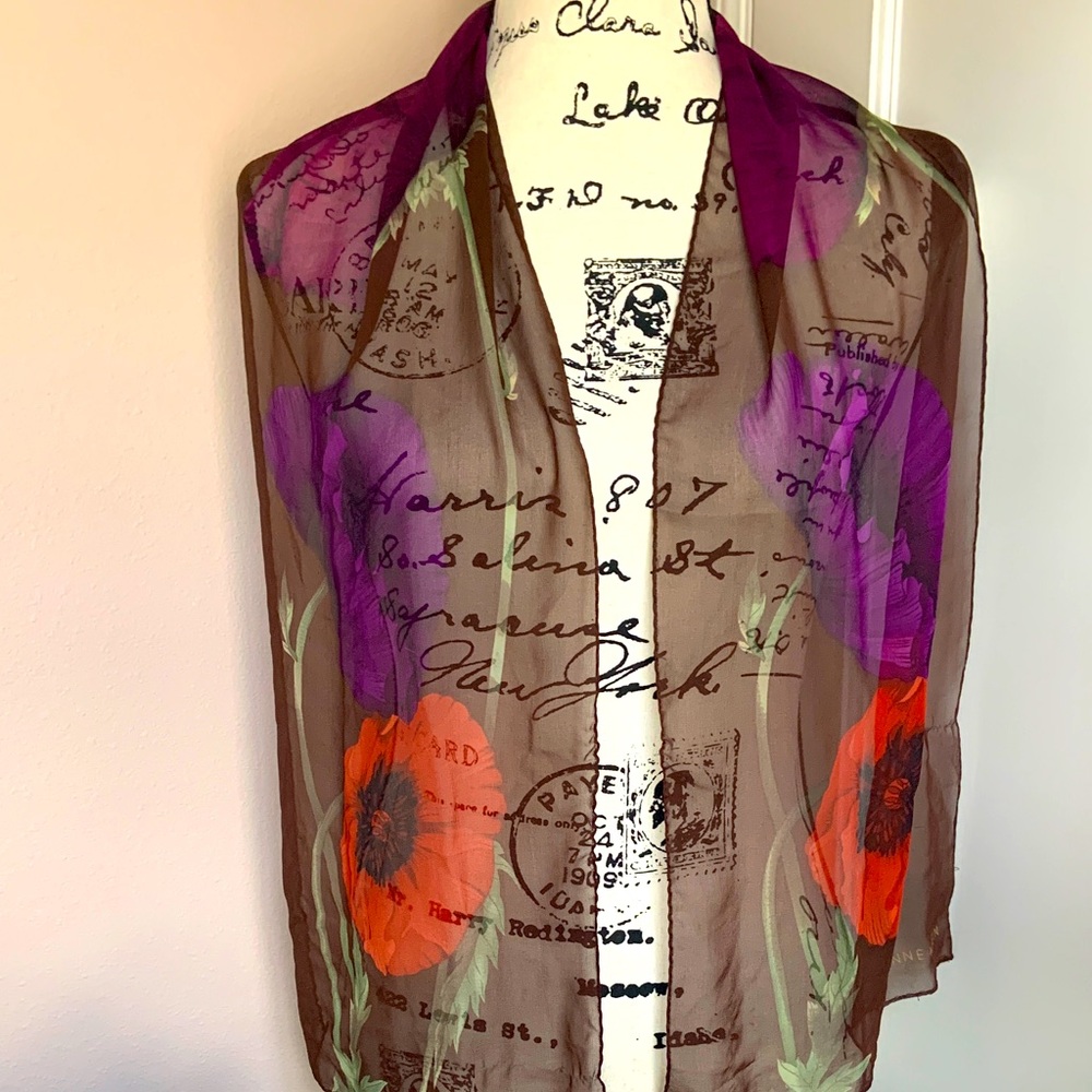 Anne Klein poppy scarf